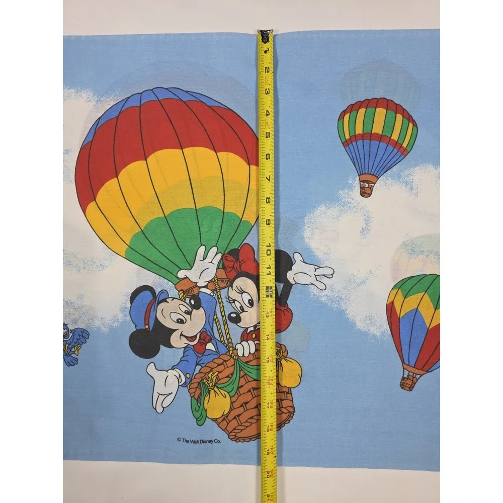 Vintage Sears Disney Mickey Minnie Pillowcase Set USA Made 90s Balloon Clouds